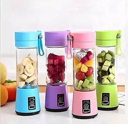 Portable Electric USB Juice Maker Bottle | Blender Grinder Mixer | Rechargeable Bottle with 6 Blades With Magnate